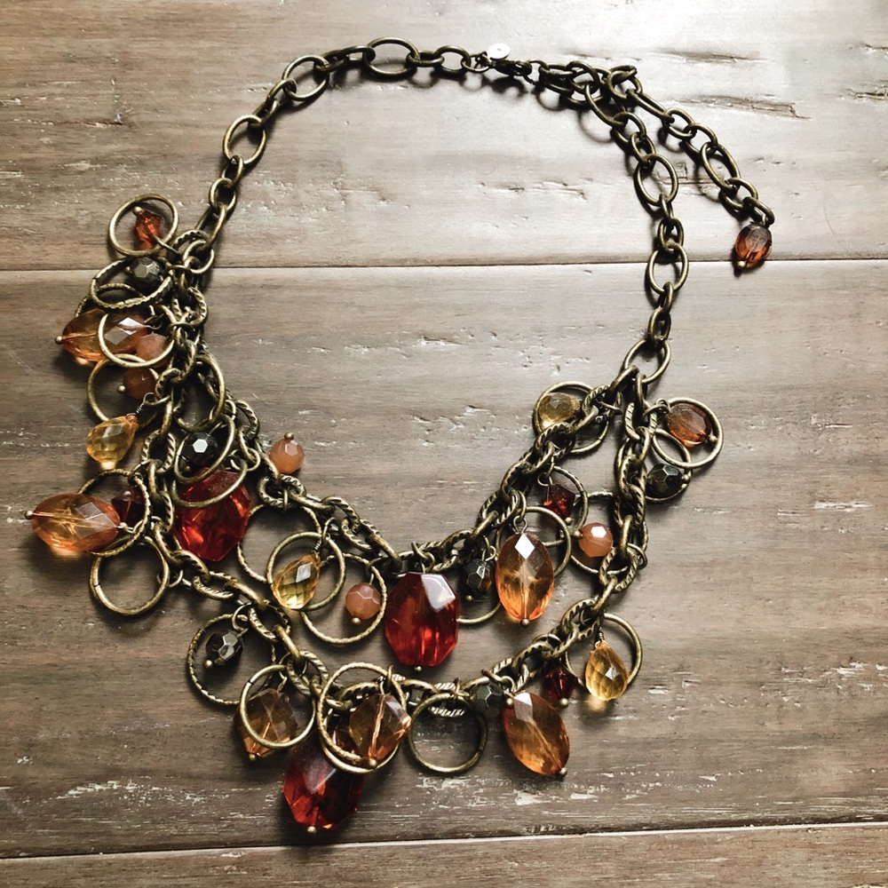 PREMIER DESIGNS GOLD JEWEL NECKLACE